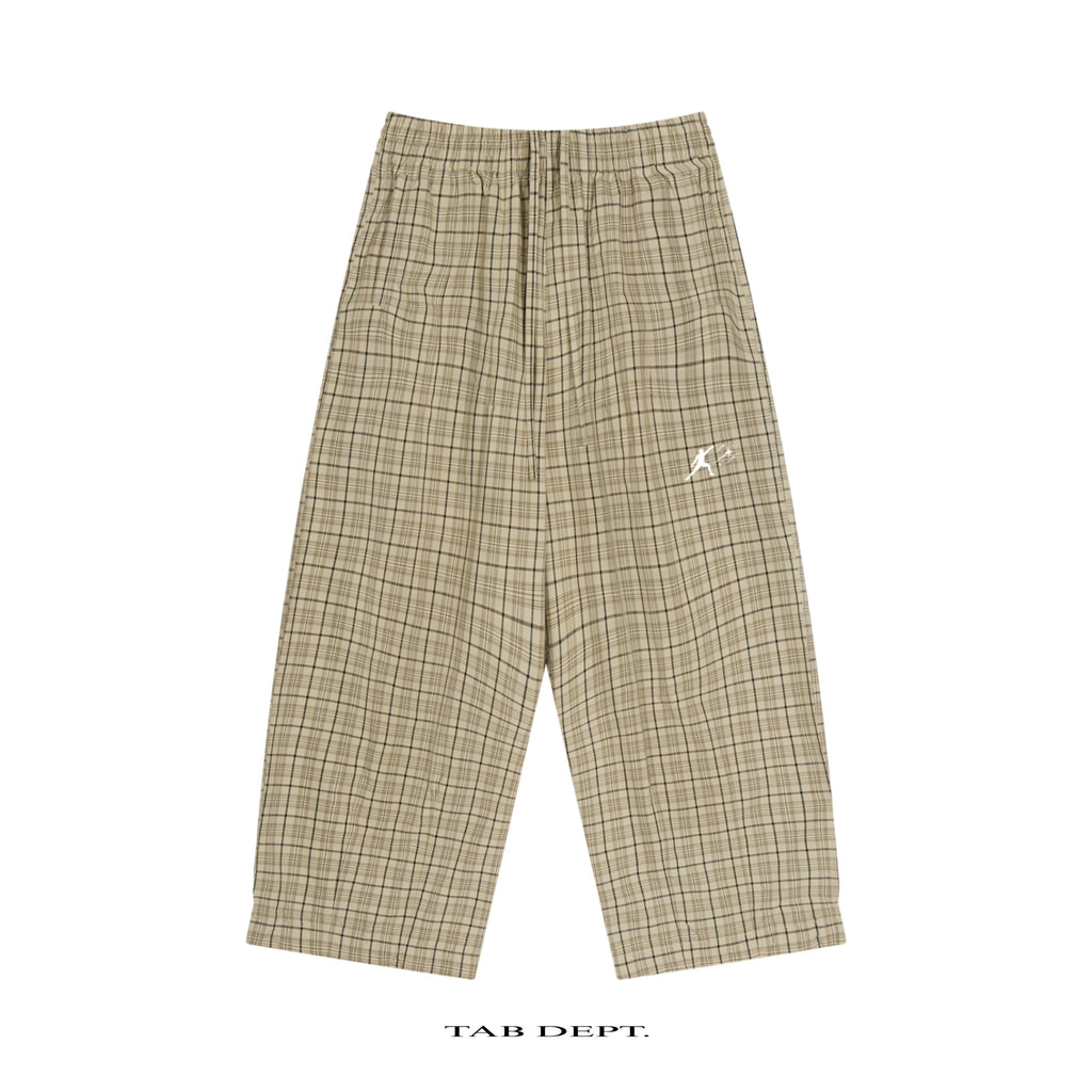 TAB DEPT. PLAID WIDE LEG PANTS