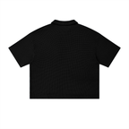 BE EN GARDE™ VINTAGE WASH WAFFLE BOXY POLO SHIRT