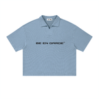 BE EN GARDE™ VINTAGE WASH WAFFLE BOXY POLO SHIRT
