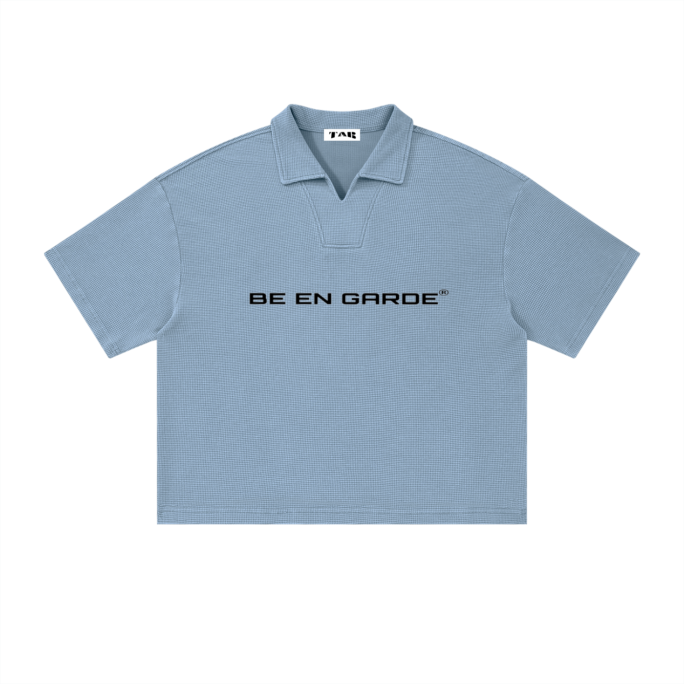 BE EN GARDE™ VINTAGE WASH WAFFLE BOXY POLO SHIRT