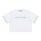 BE EN GARDE™ BOXY PLAID-LINED DOUBLE-FACE TEE