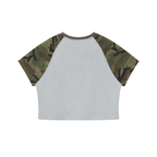 BE EN GARDE™ CAMO RAGLAN CROP TEE