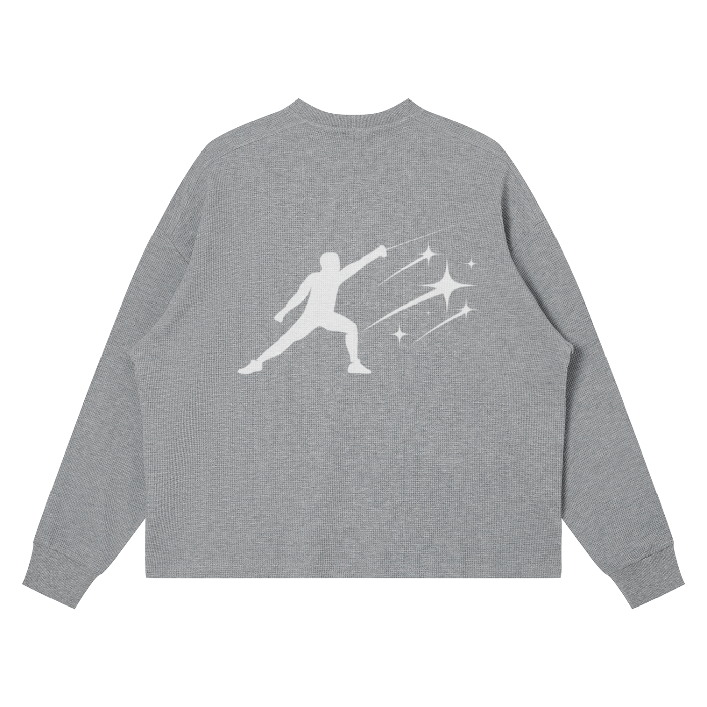BE EN GARDE™ WAFFLE BOXY LONG SLEEVE