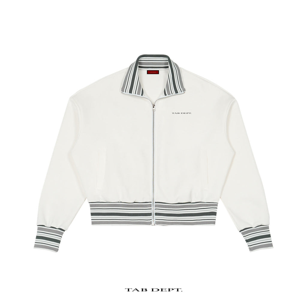 TAB DEPT. STRIPED RIB COLLAR JACKET