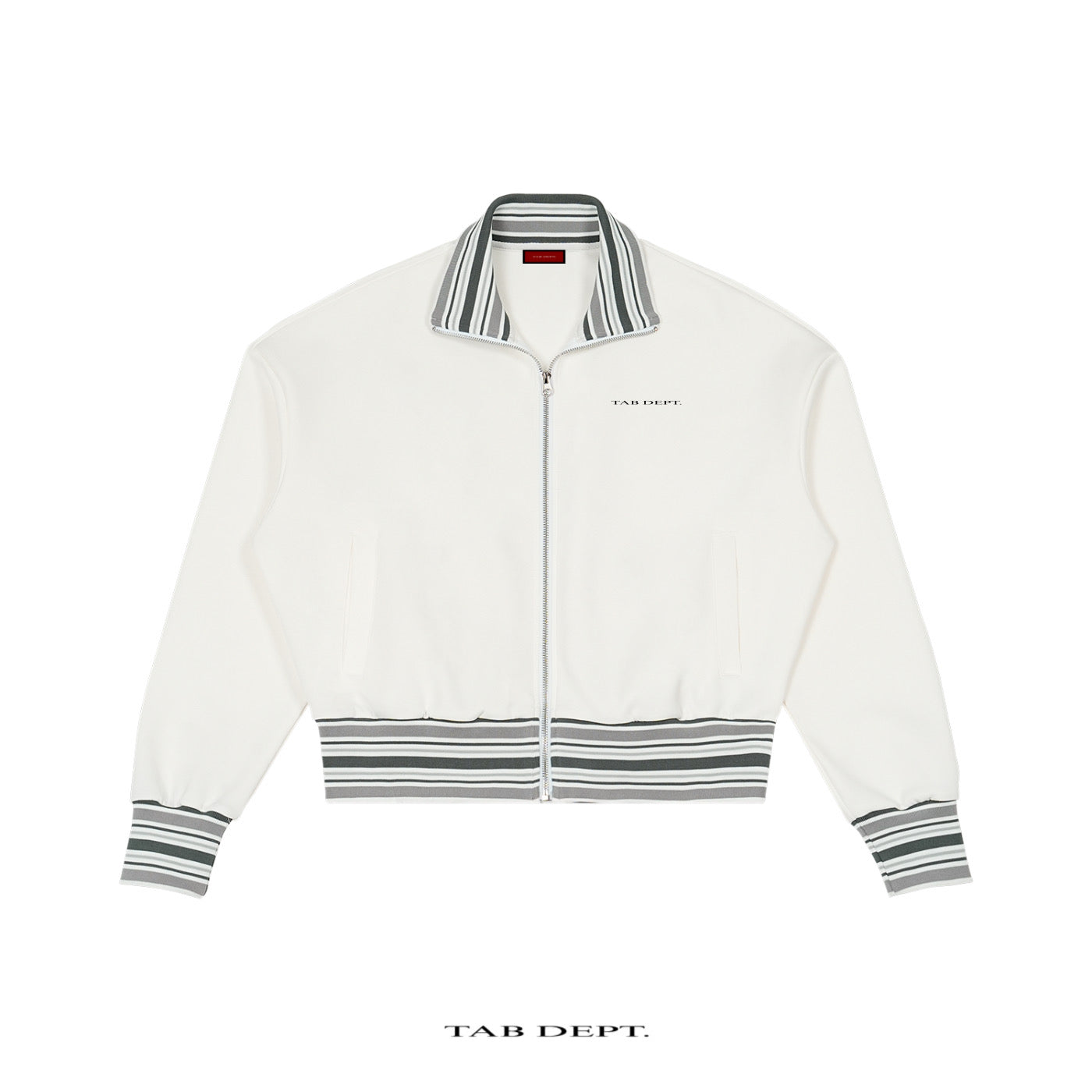 TAB DEPT. STRIPED RIB COLLAR JACKET