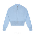 TAB DEPT. MOCK NECK ZIP CARDIGAN