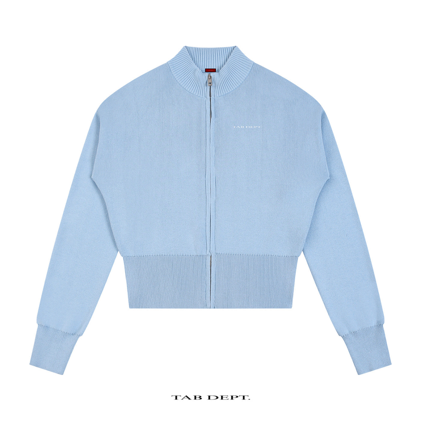 TAB DEPT. MOCK NECK ZIP CARDIGAN
