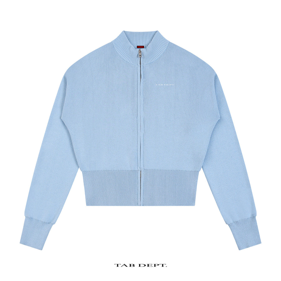 TAB DEPT. MOCK NECK ZIP CARDIGAN