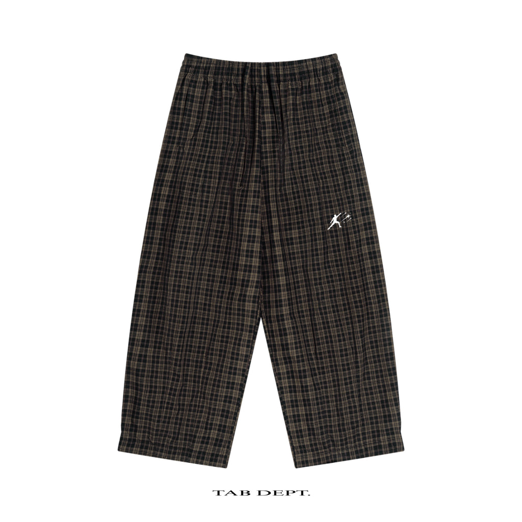TAB DEPT. PLAID WIDE LEG PANTS
