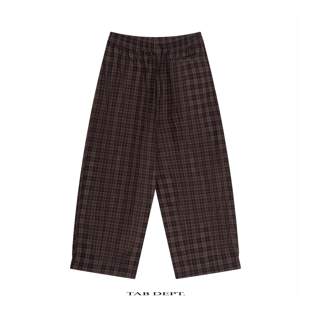 TAB DEPT. PLAID WIDE LEG PANTS