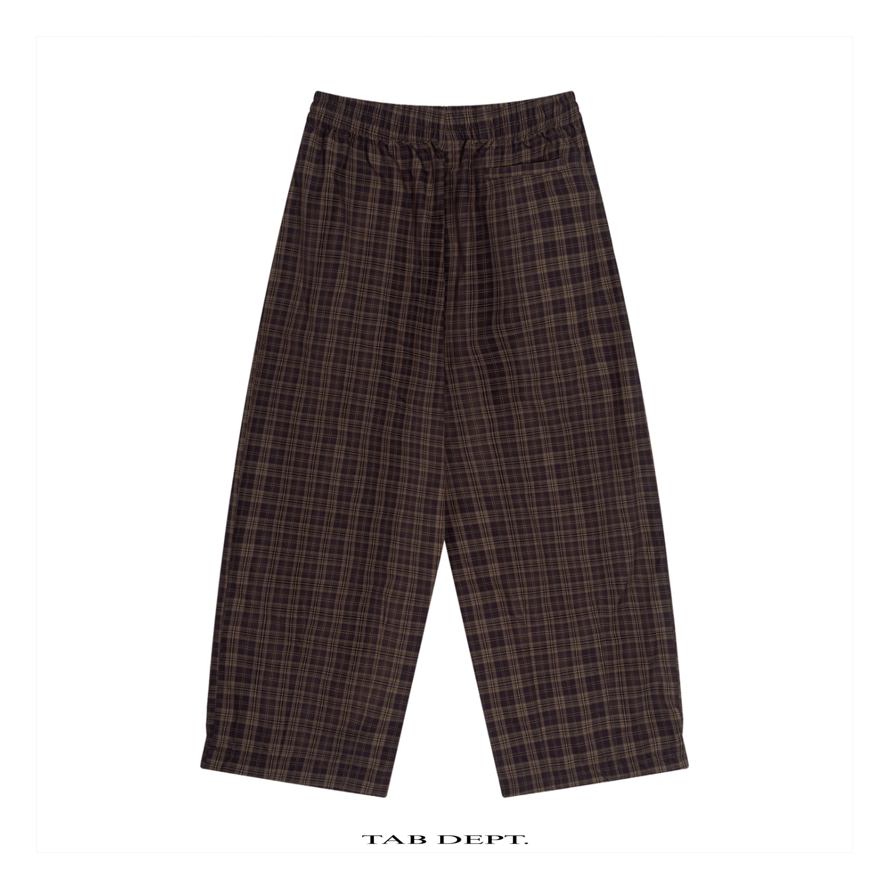 TAB DEPT. PLAID WIDE LEG PANTS