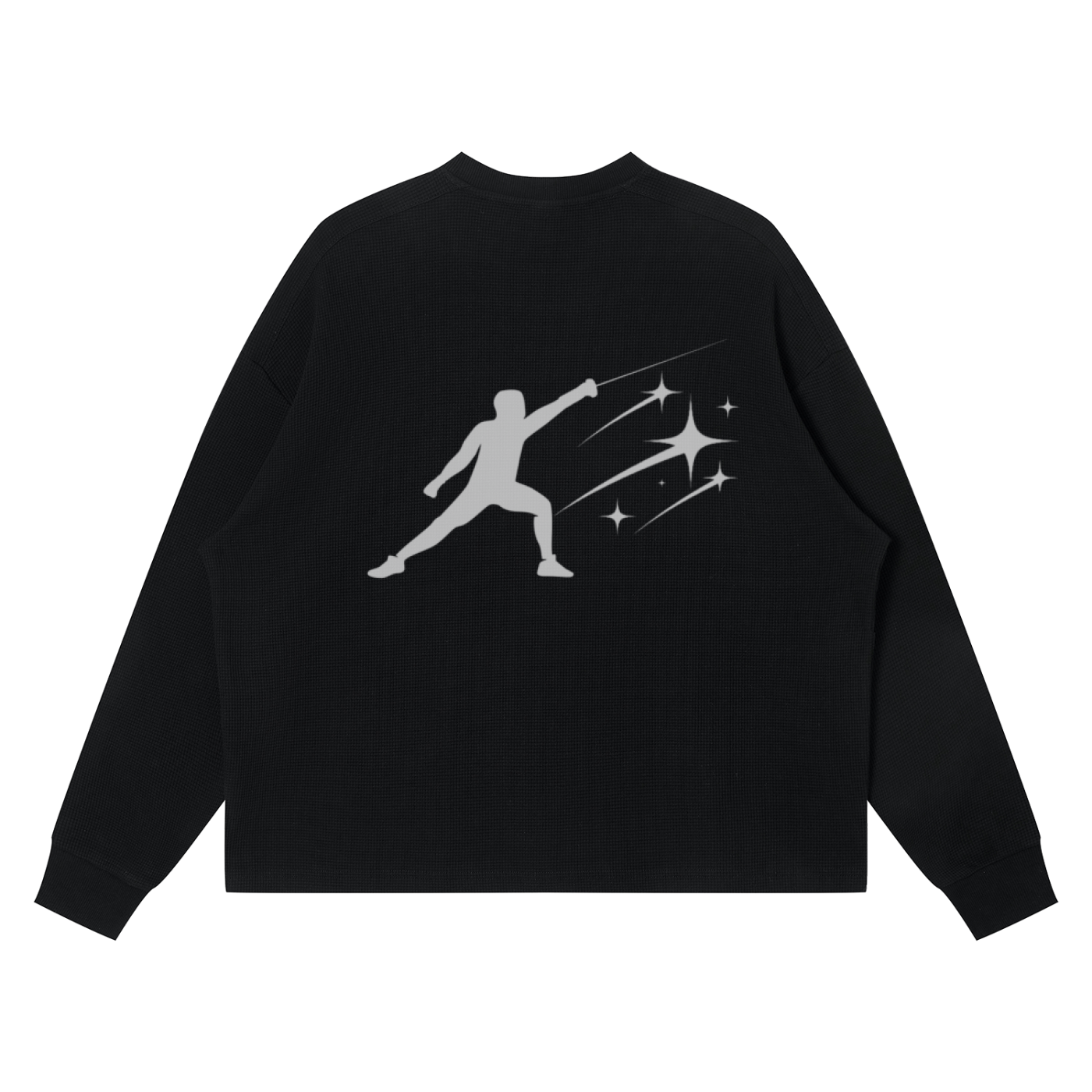 BE EN GARDE™ WAFFLE BOXY LONG SLEEVE