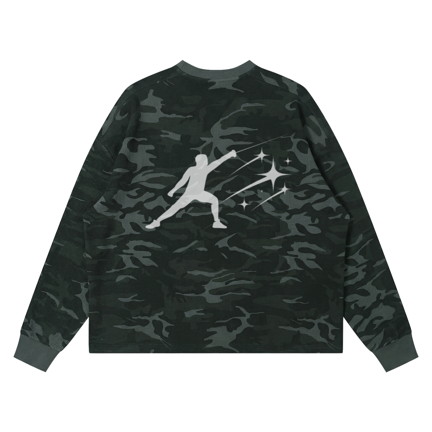 BE EN GARDE™ WAFFLE BOXY LONG SLEEVE