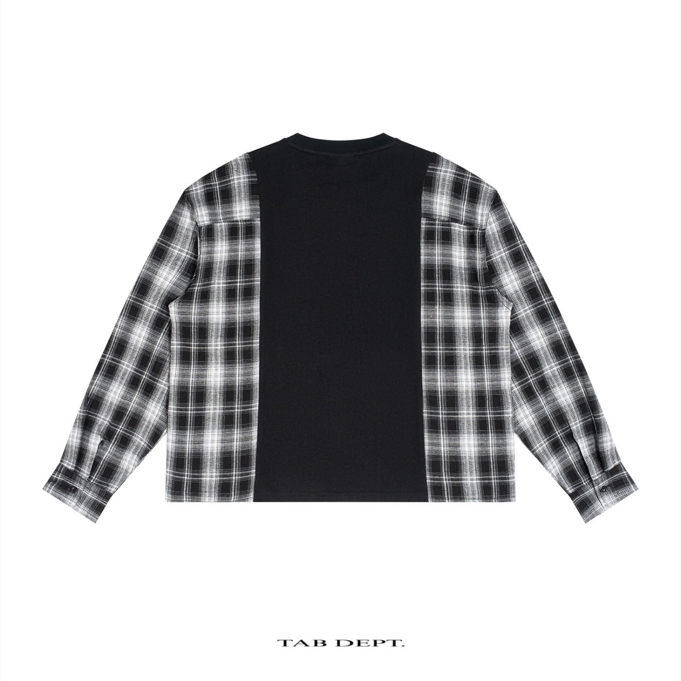 TAB DEPT. PLAID PANEL LONG SLEEVE TEE