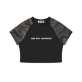 BE EN GARDE™ CAMO RAGLAN CROP TEE