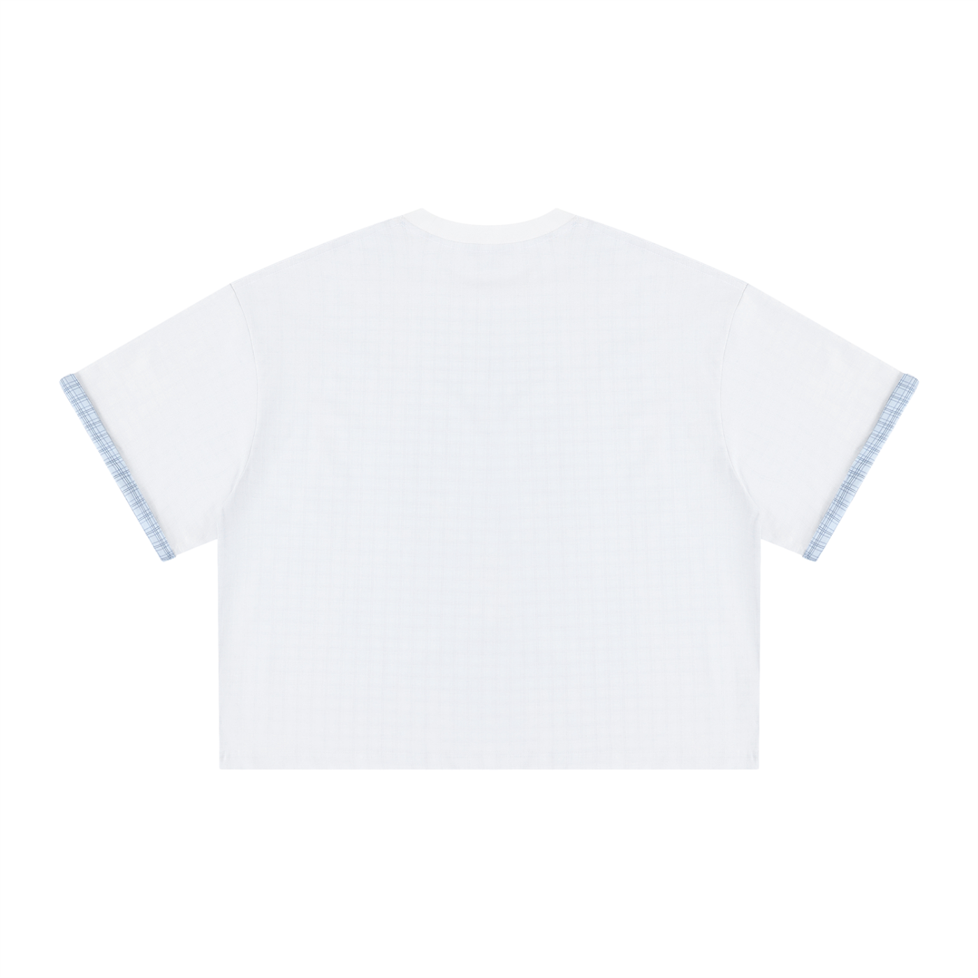 BE EN GARDE™ BOXY PLAID-LINED DOUBLE-FACE TEE