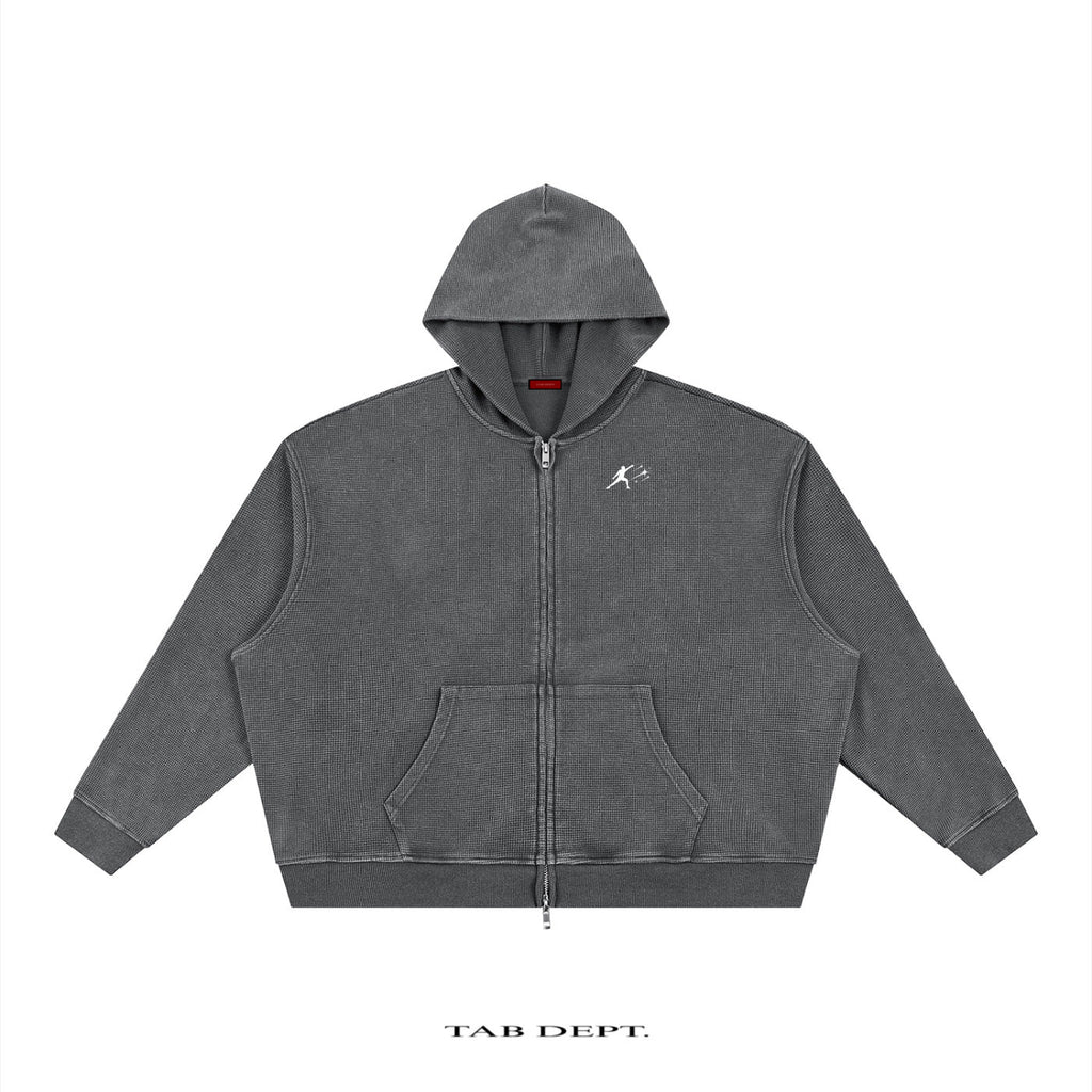 TAB DEPT. VINTAGE WAFFLE ZIP HOODIE