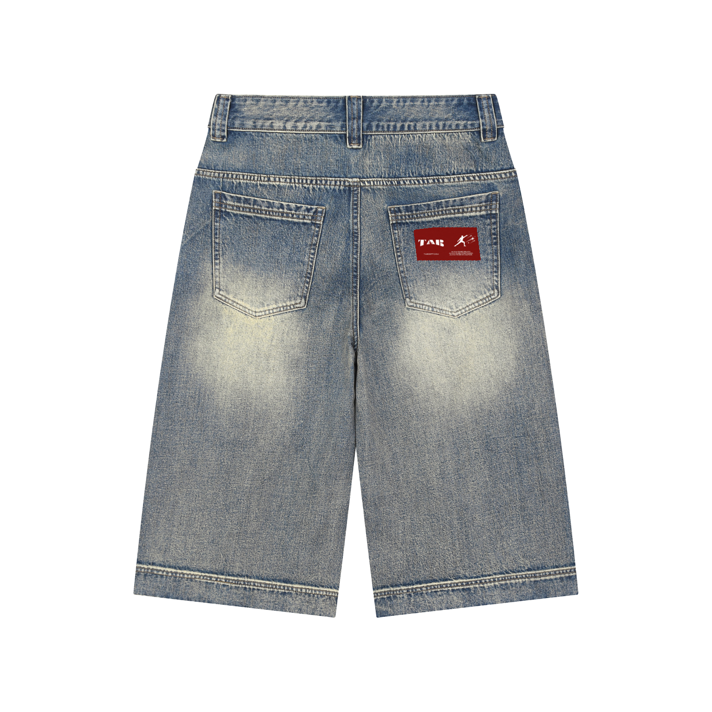 TAB DEPT™ VINTAGE WASH BAGGY DENIM SHORTS