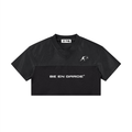 BE EN GARDE™ CROPPED PANELED V-NECK JERSEY