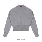 TAB DEPT. MOCK NECK ZIP CARDIGAN