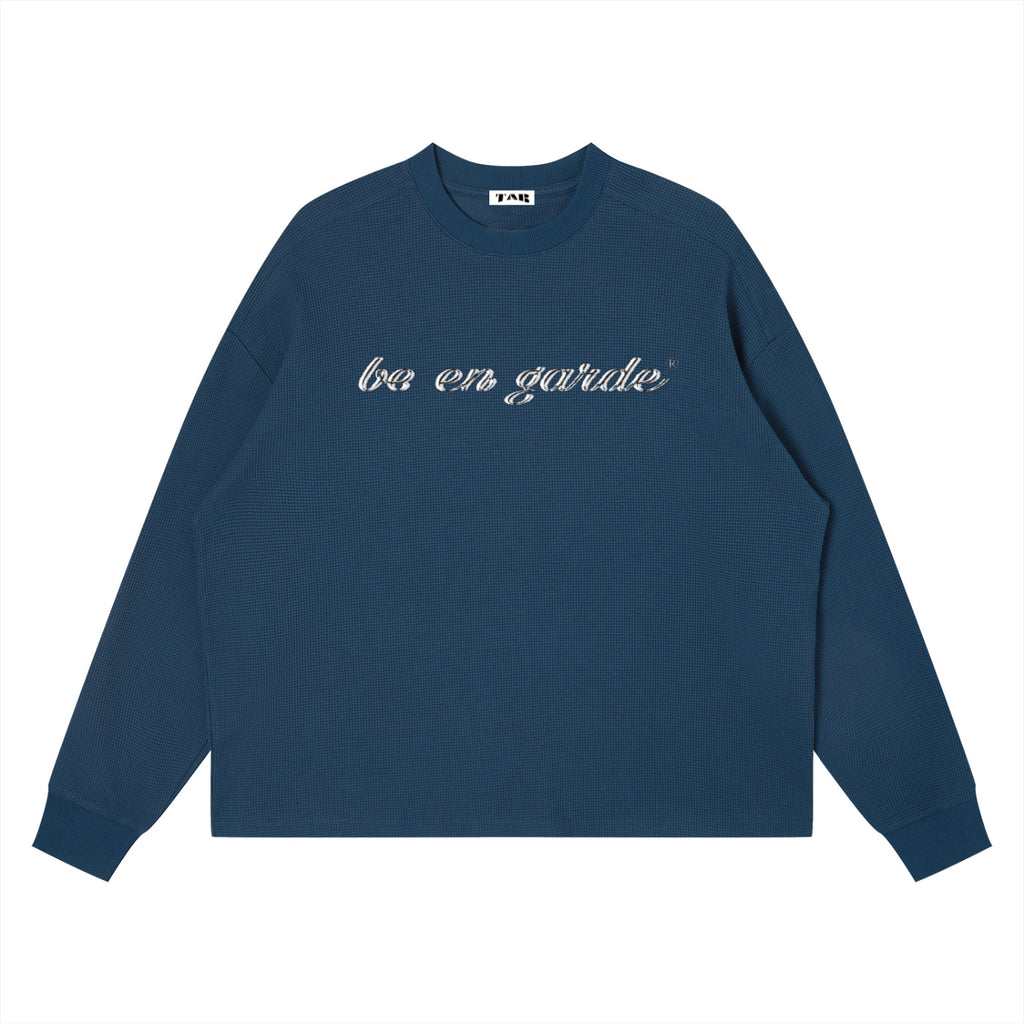 BE EN GARDE™ WAFFLE BOXY LONG SLEEVE