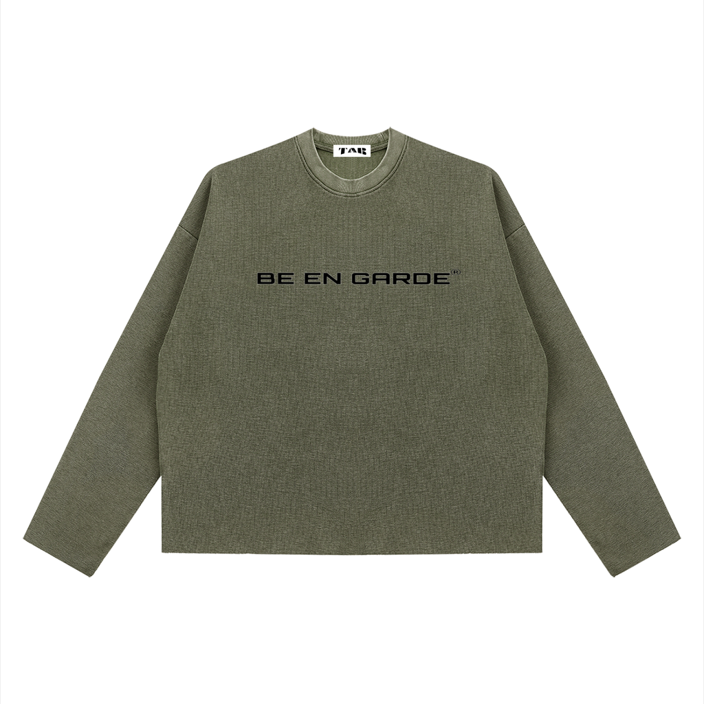 BE EN GARDE™ VINTAGE WAFFLE  RAW EDGE LONG SLEEVE