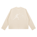 BE EN GARDE™ VINTAGE WAFFLE  RAW EDGE LONG SLEEVE