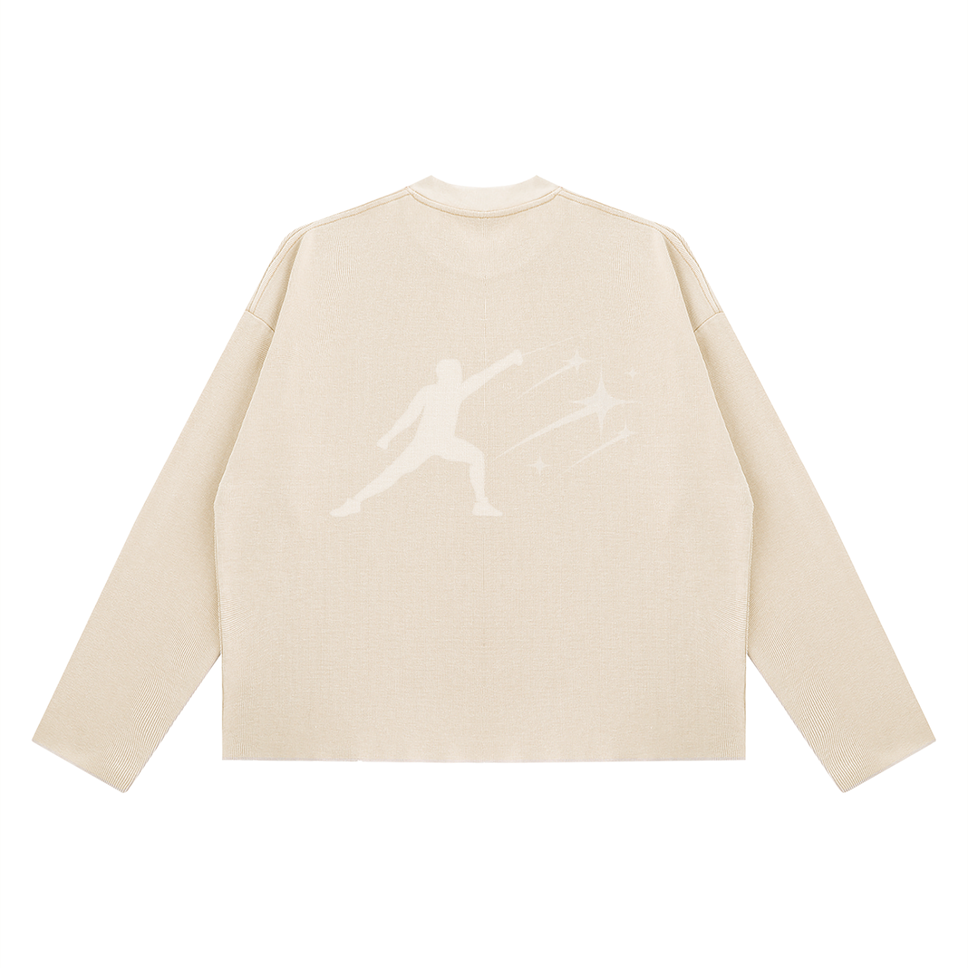 BE EN GARDE™ VINTAGE WAFFLE  RAW EDGE LONG SLEEVE
