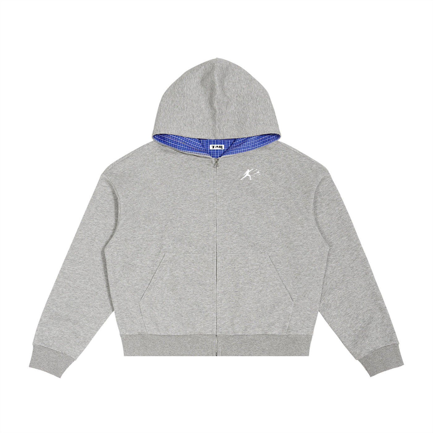 BE EN GARDE™ Plaid Boxy Zip Hoodie