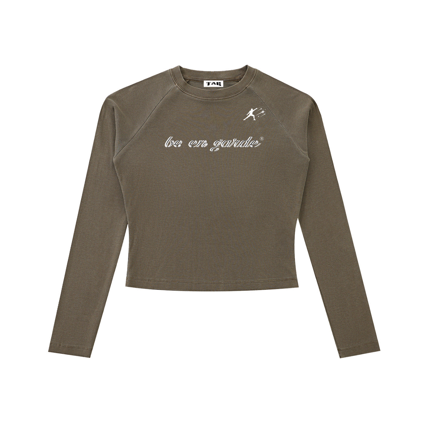 BE EN GARDE® Dyed Washed Raglan Long Sleeve Slim Tee