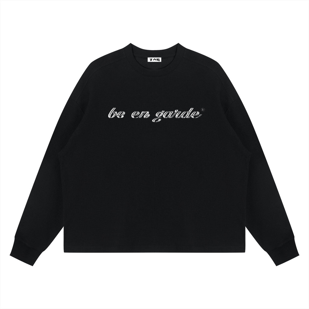 BE EN GARDE™ WAFFLE BOXY LONG SLEEVE