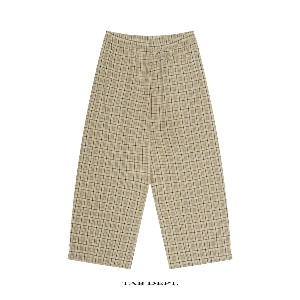 TAB DEPT. PLAID WIDE LEG PANTS