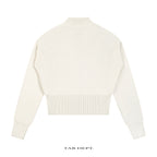 TAB DEPT. MOCK NECK ZIP CARDIGAN