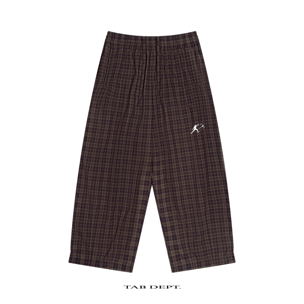 TAB DEPT. PLAID WIDE LEG PANTS