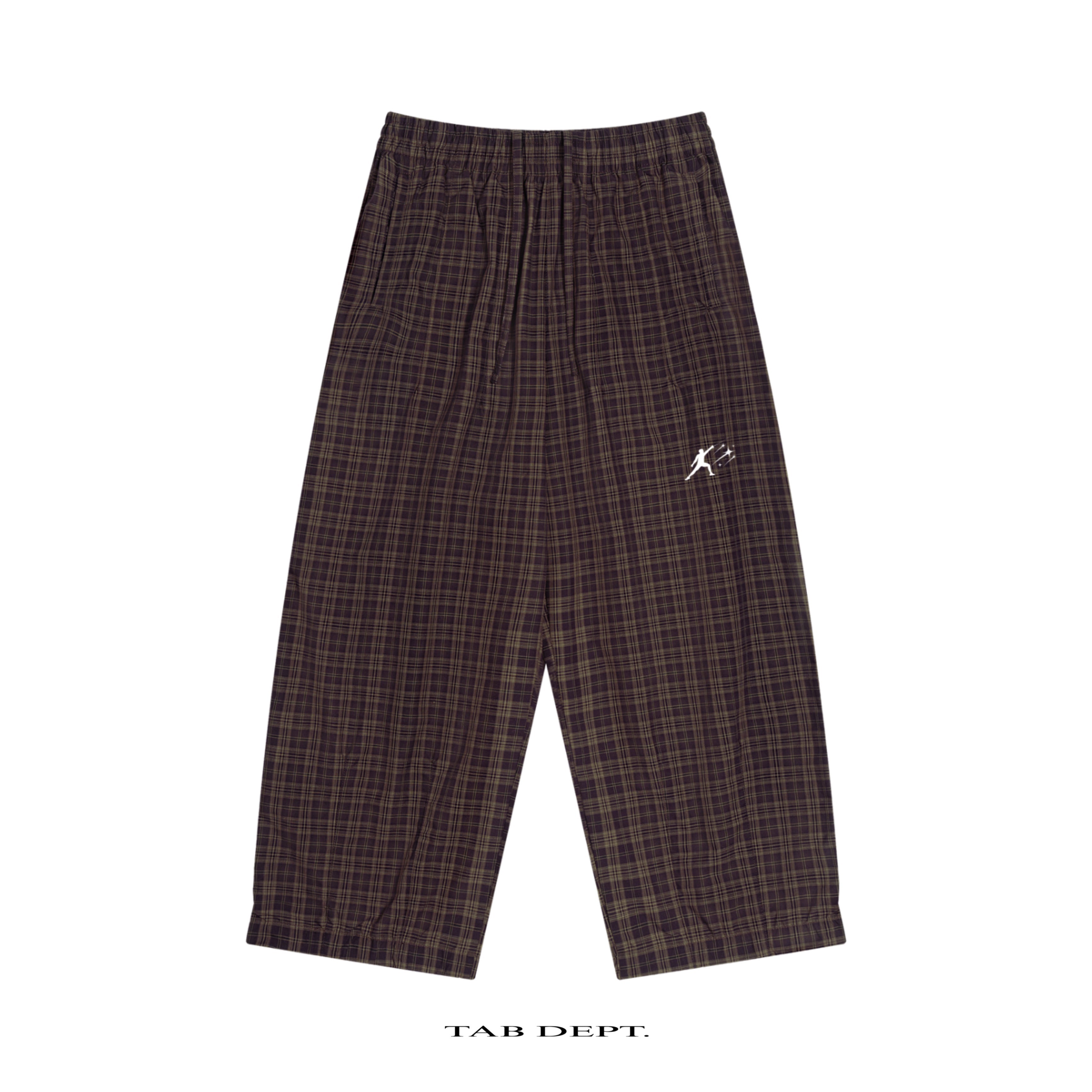 TAB DEPT. PLAID WIDE LEG PANTS
