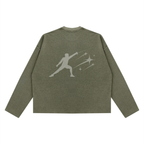 BE EN GARDE™ VINTAGE WAFFLE  RAW EDGE LONG SLEEVE