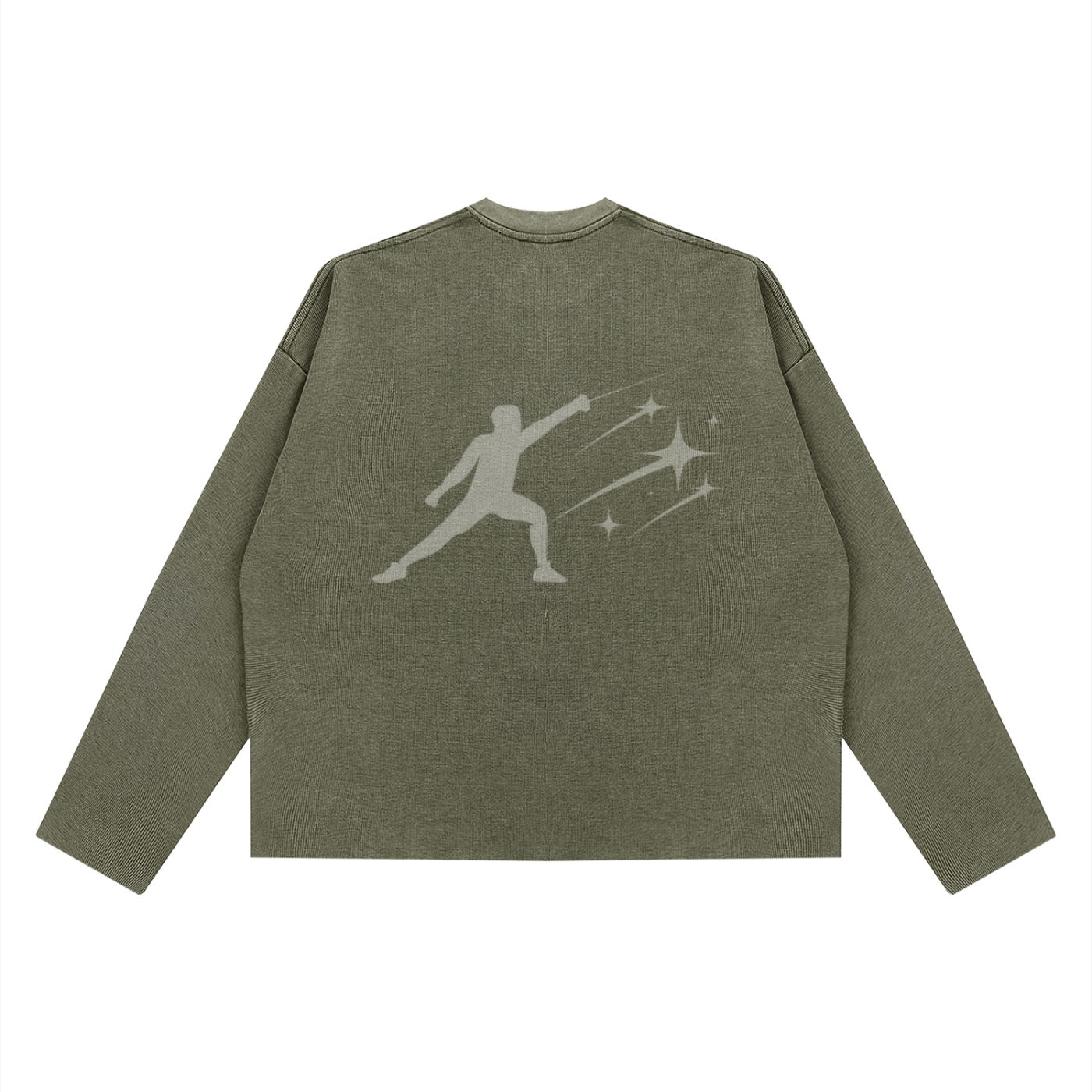 BE EN GARDE™ VINTAGE WAFFLE  RAW EDGE LONG SLEEVE