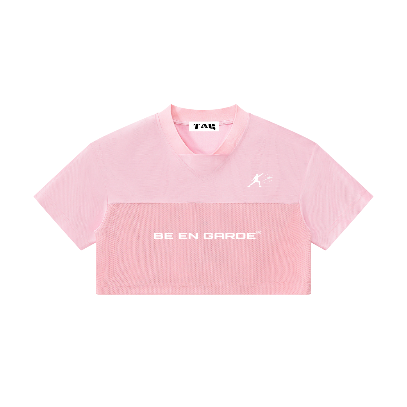 BE EN GARDE™ CROPPED PANELED V-NECK JERSEY
