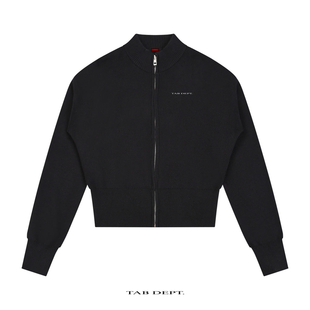 TAB DEPT. MOCK NECK ZIP CARDIGAN
