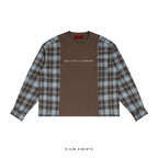 TAB DEPT. PLAID PANEL LONG SLEEVE TEE