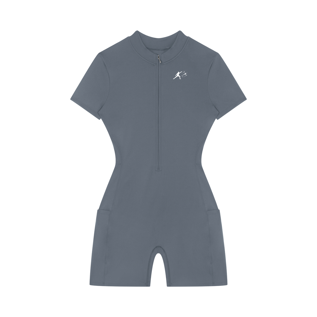 TAB DEPT™ QUARTER-ZIP SHORT SLEEVE ROMPER