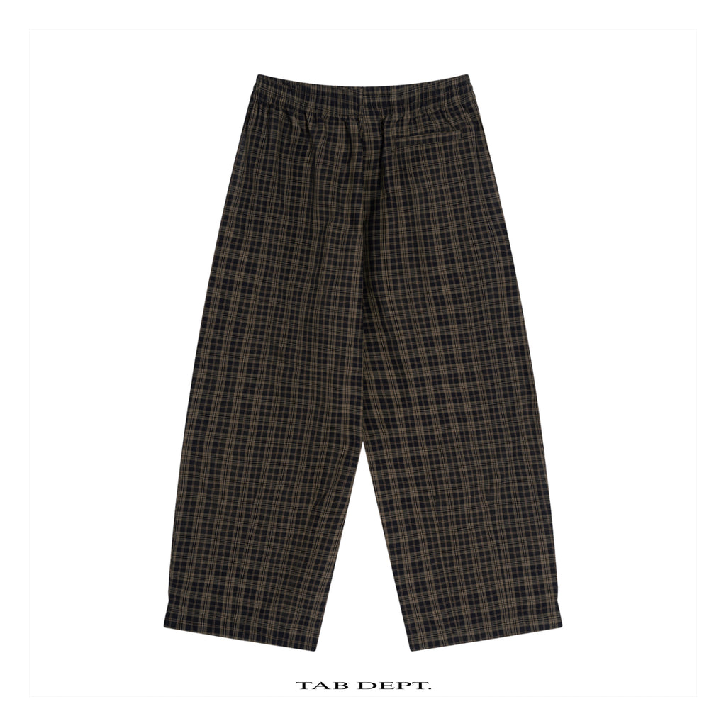 TAB DEPT. PLAID WIDE LEG PANTS