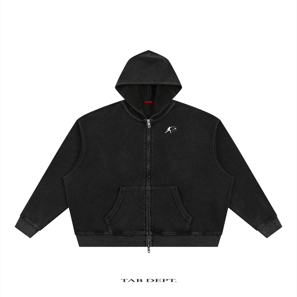 TAB DEPT. VINTAGE WAFFLE ZIP HOODIE