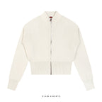 TAB DEPT. MOCK NECK ZIP CARDIGAN