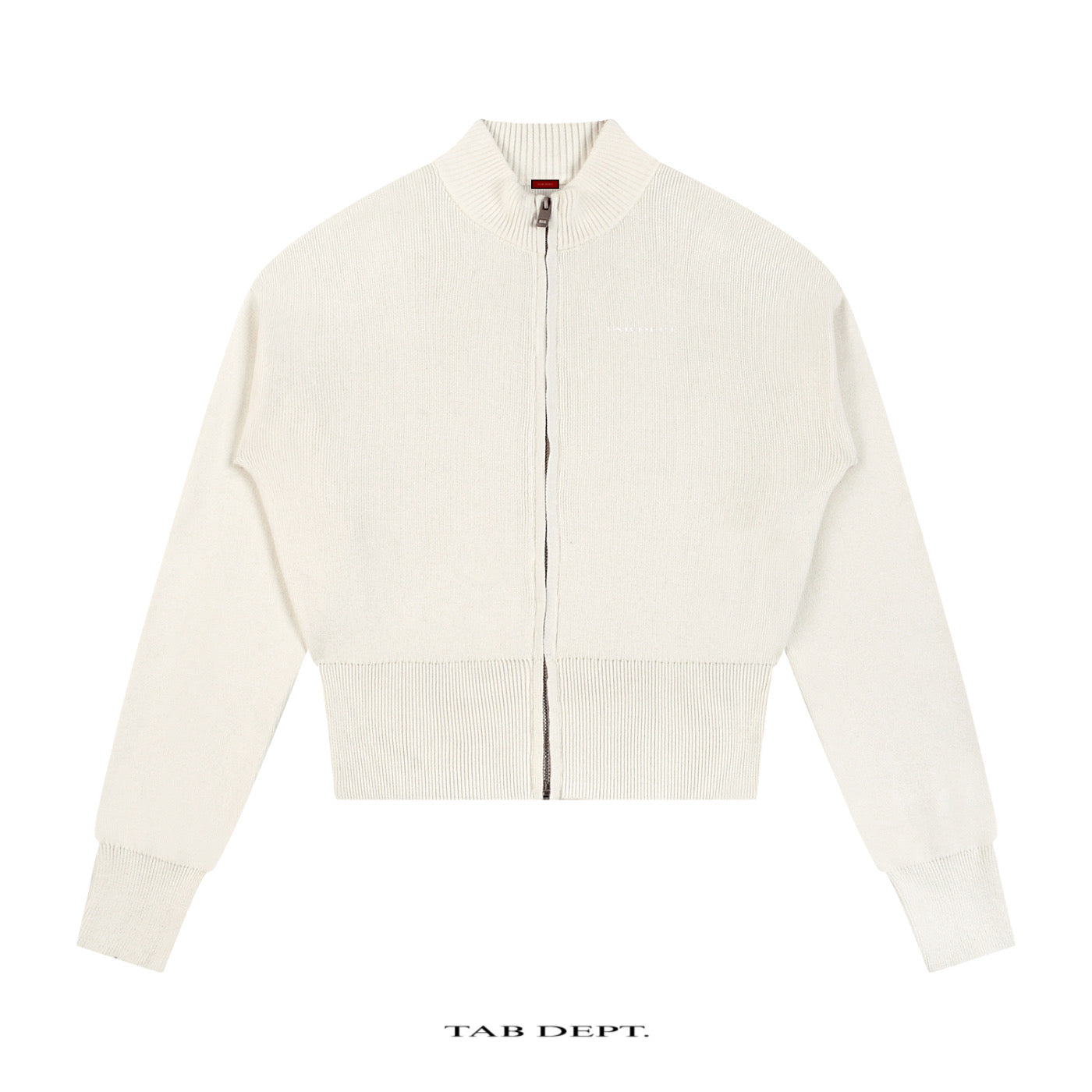 TAB DEPT. MOCK NECK ZIP CARDIGAN