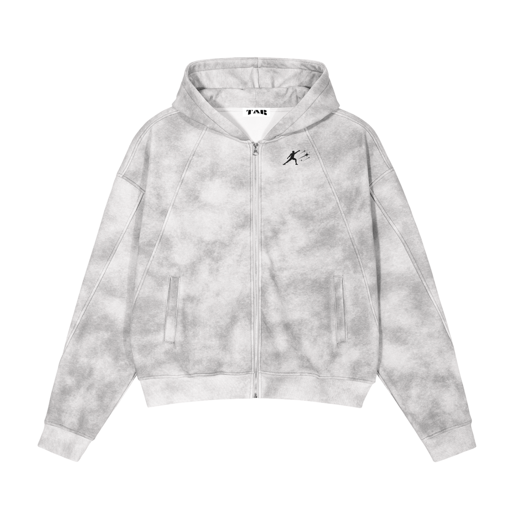 BE EN GARDE™ Dirty Washed Zip-Up Hoodie