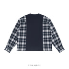 TAB DEPT. PLAID PANEL LONG SLEEVE TEE