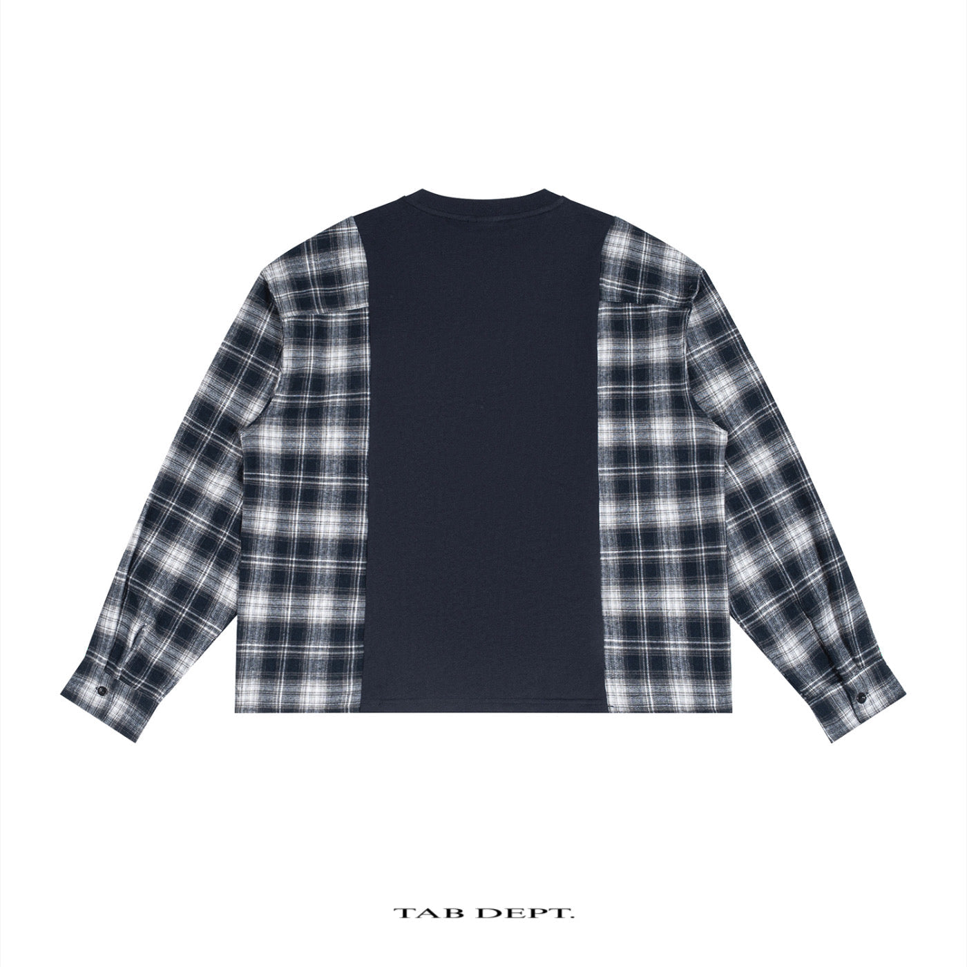 TAB DEPT. PLAID PANEL LONG SLEEVE TEE