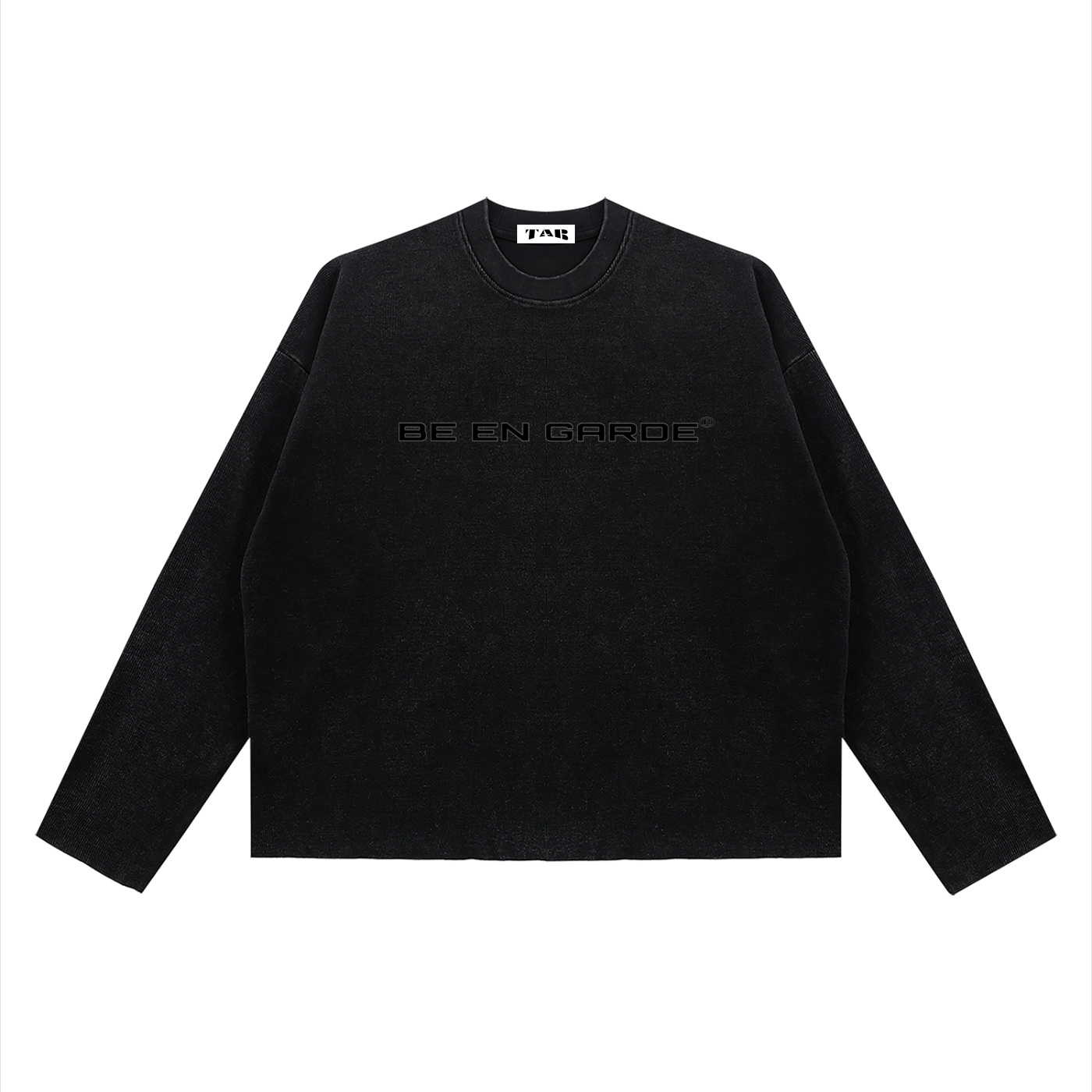 BE EN GARDE™ VINTAGE WAFFLE  RAW EDGE LONG SLEEVE