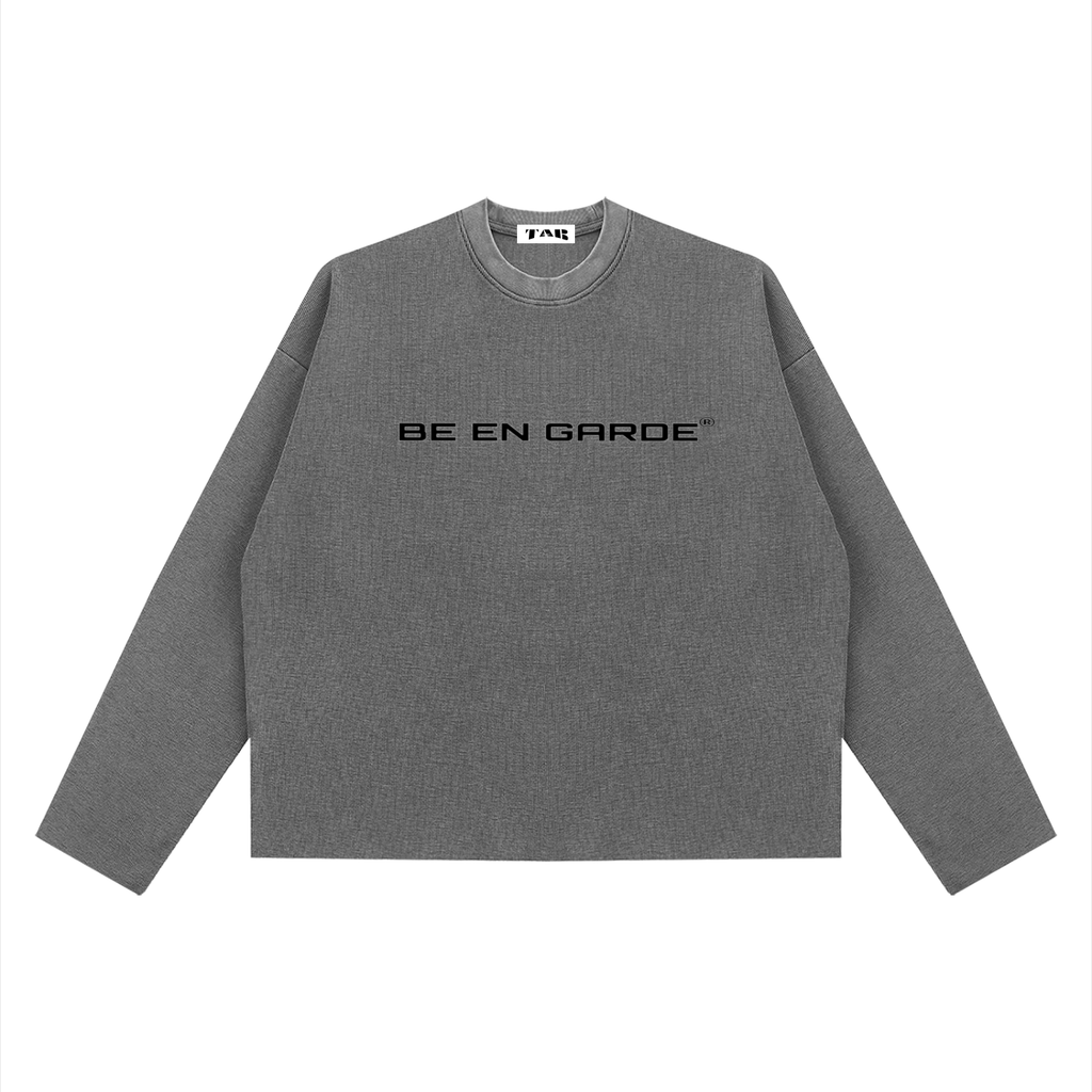 BE EN GARDE™ VINTAGE WAFFLE  RAW EDGE LONG SLEEVE